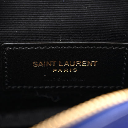 Saint Laurent Grain De Poudre Matelasse Monogram Baby Lou Camera Bag Sapphire Blue 6 of 9