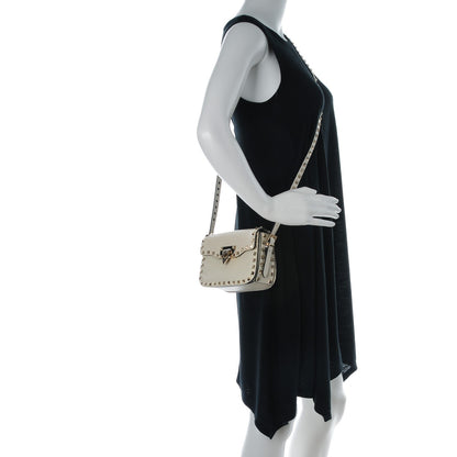 Valentino Garavani Vitello Small Rockstud Flap Saddle Bag Ivory 2 of 7