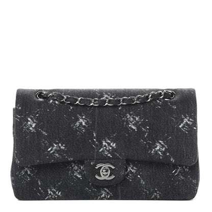 Chanel Denim Medium Double Flap Black 1 of 10