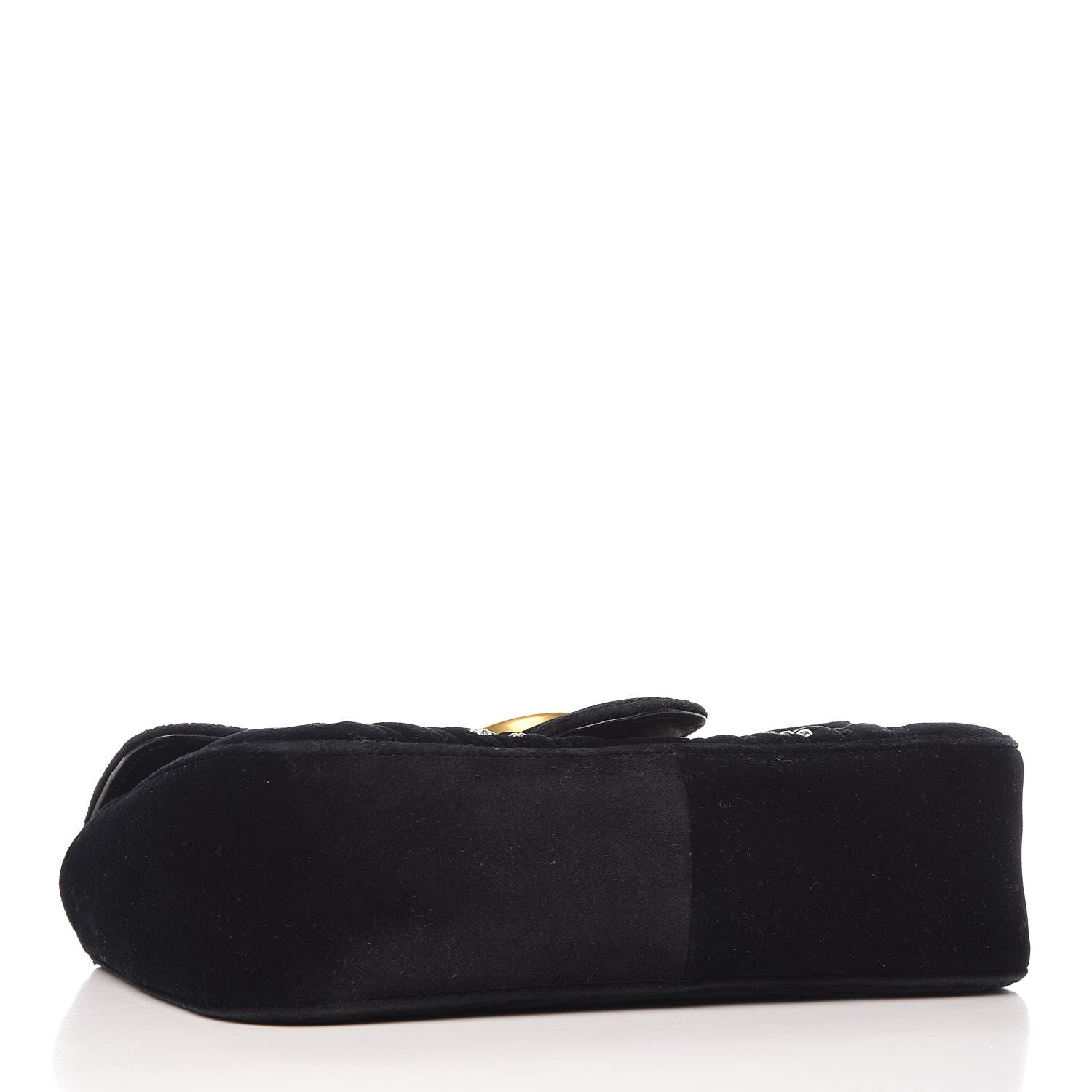 Gucci Velvet Matelasse Marquise Crystals Embroidered Small GG Marmont Shoulder Bag Black 4 of 10