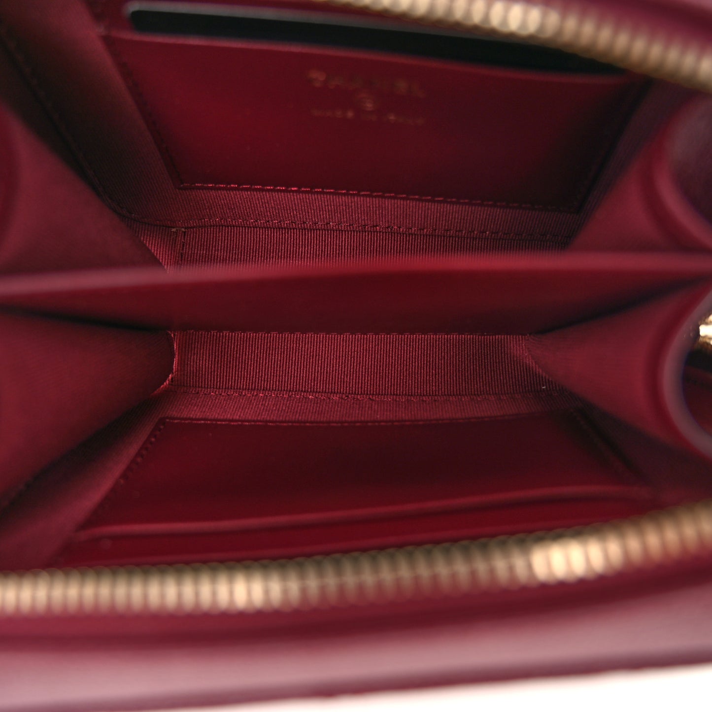 Caviar Quilted Camera Bag Burgundy