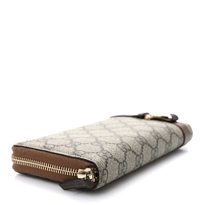 Gucci GG Supreme Monogram Nice Zip Around Wallet Maple Brown 4 of 8