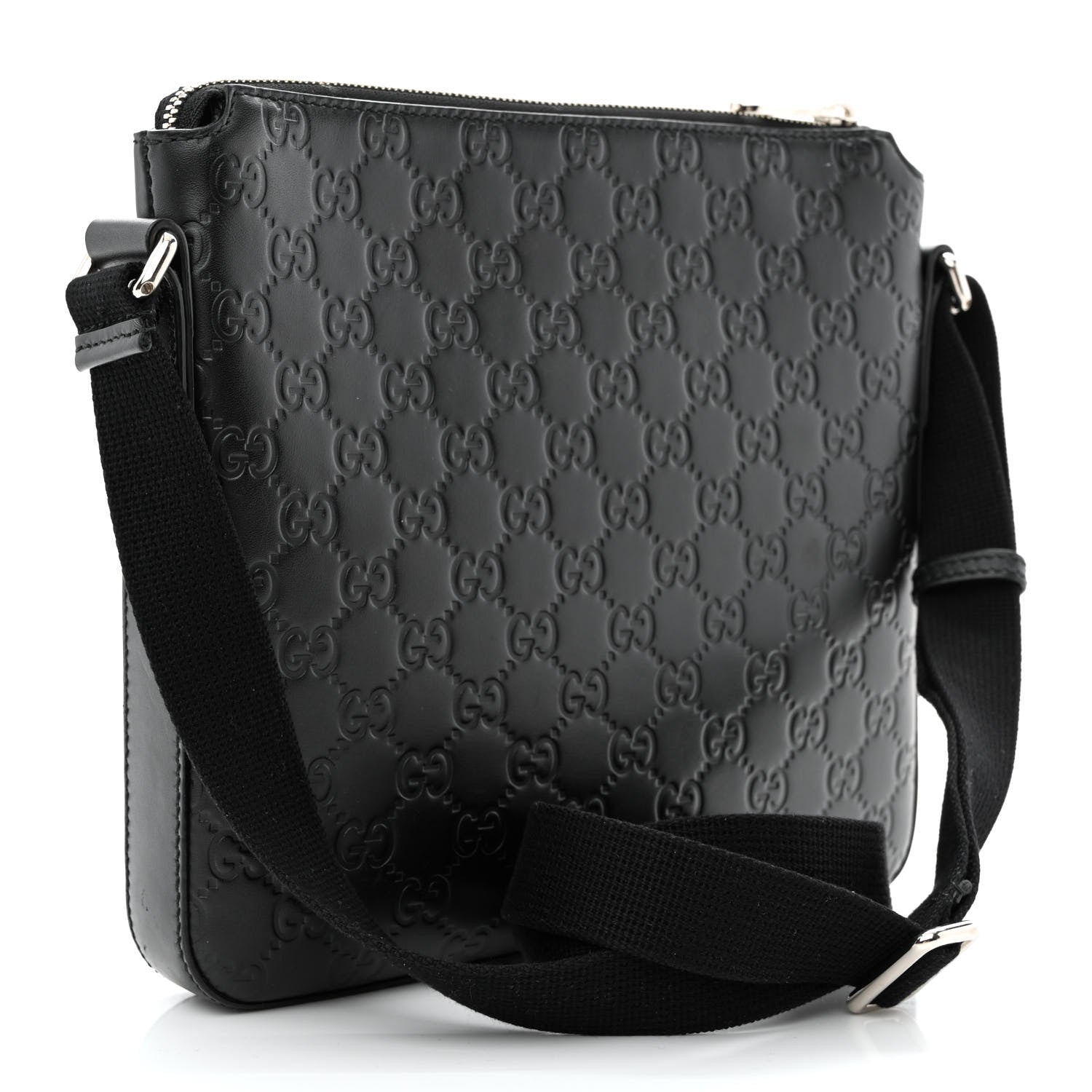 Gucci Guccissima Signature Small Messenger Bag Black 3 of 13