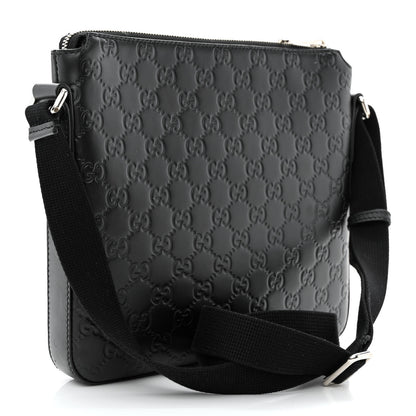Gucci Guccissima Signature Small Messenger Bag Black 3 of 13