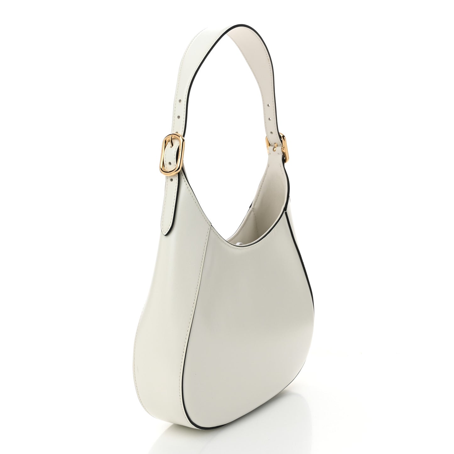 Box Calfskin Shoulder Bag White Black