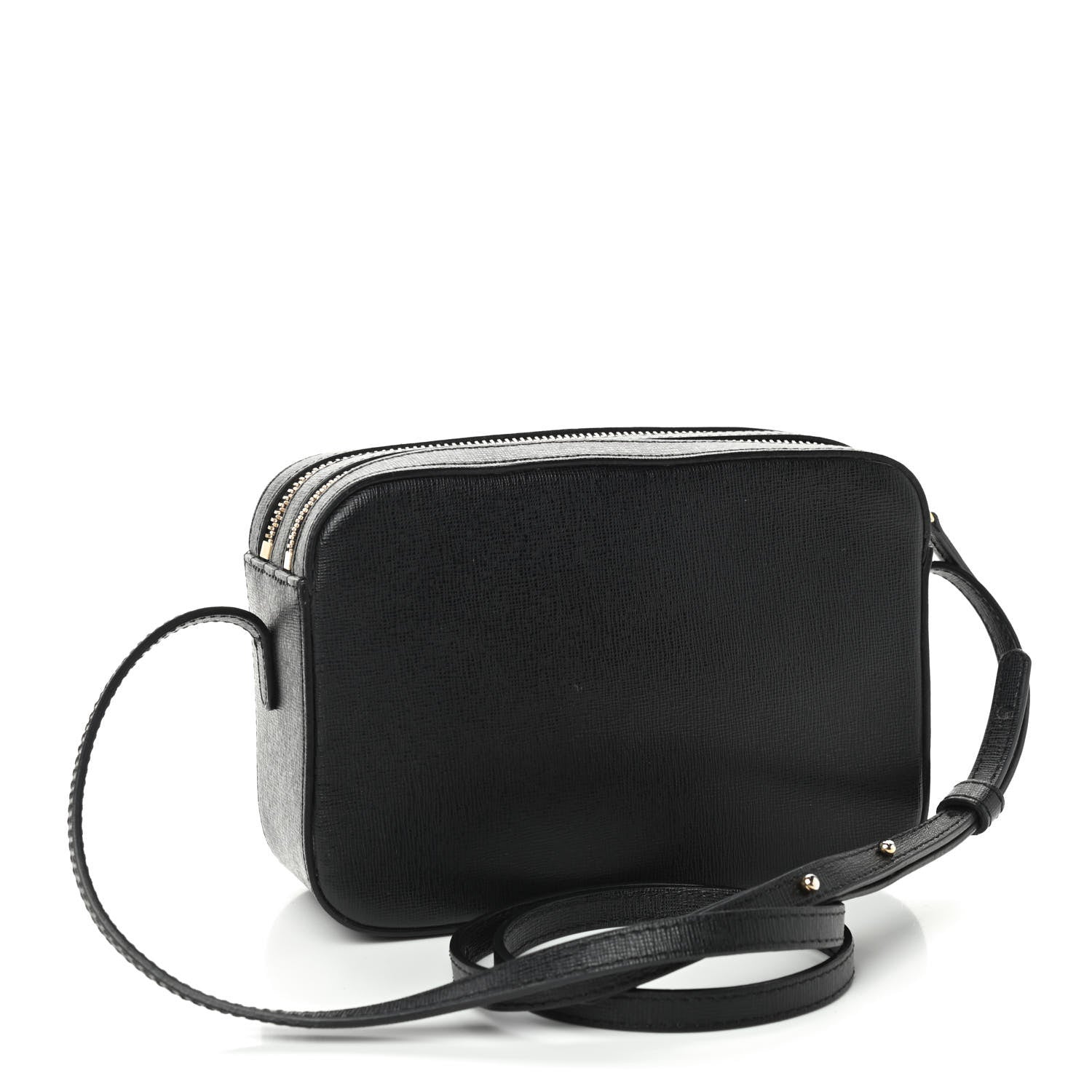 Mansur Gavriel Saffiano Double Zip Crossbody Black 3 of 9