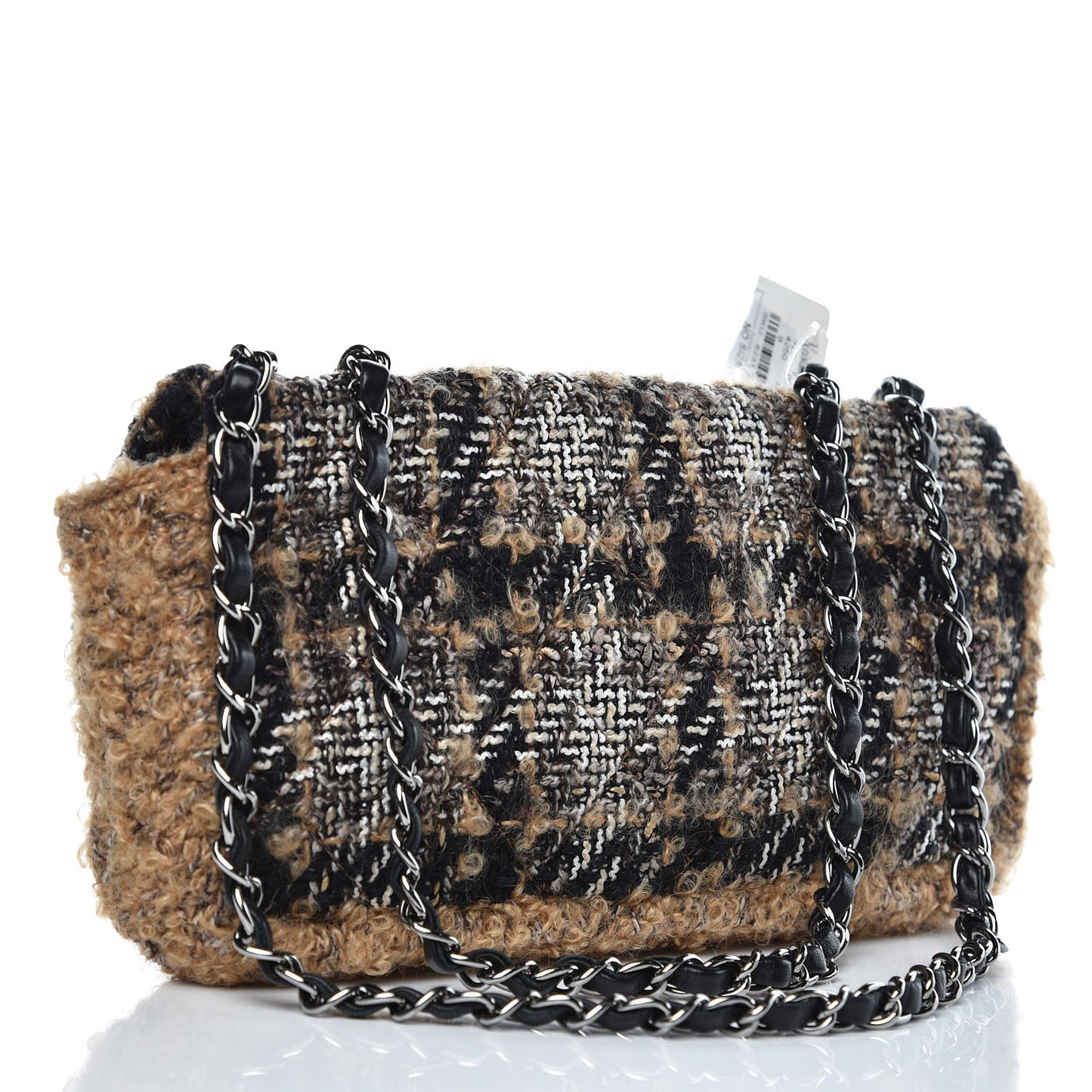 Tweed Quilted Small Single Flap Multicolor