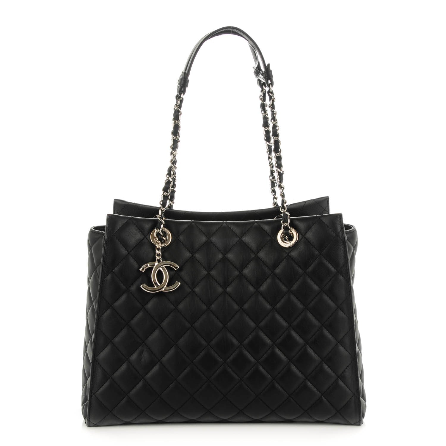 Chanel Calfskin Quilted Chic and Soft Large Shopping Tote Black 1 of 7