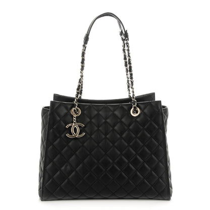 Chanel Calfskin Quilted Chic and Soft Large Shopping Tote Black 1 of 7