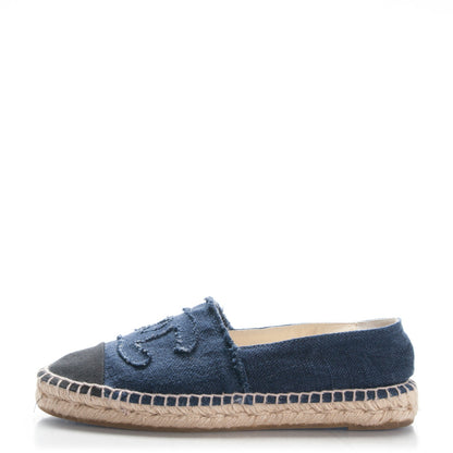 Chanel Denim Espadrilles 39 Blue Black 1 of 8
