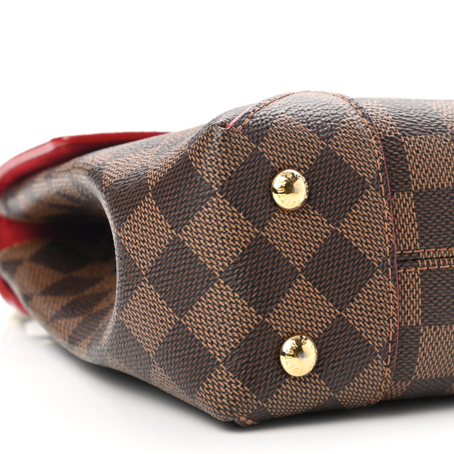 Damier Ebene Caissa Clutch Cherry