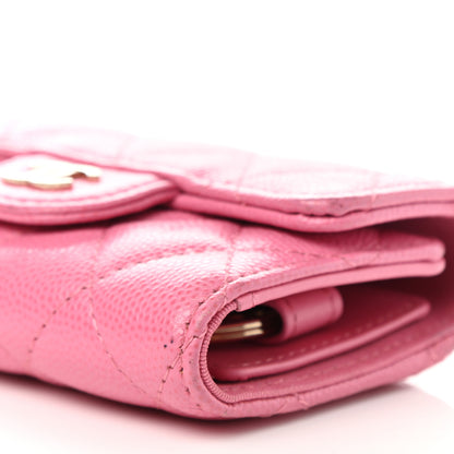 Chanel Caviar Quilted Classic 4 Key Holder Wallet Pink 10 of 12
