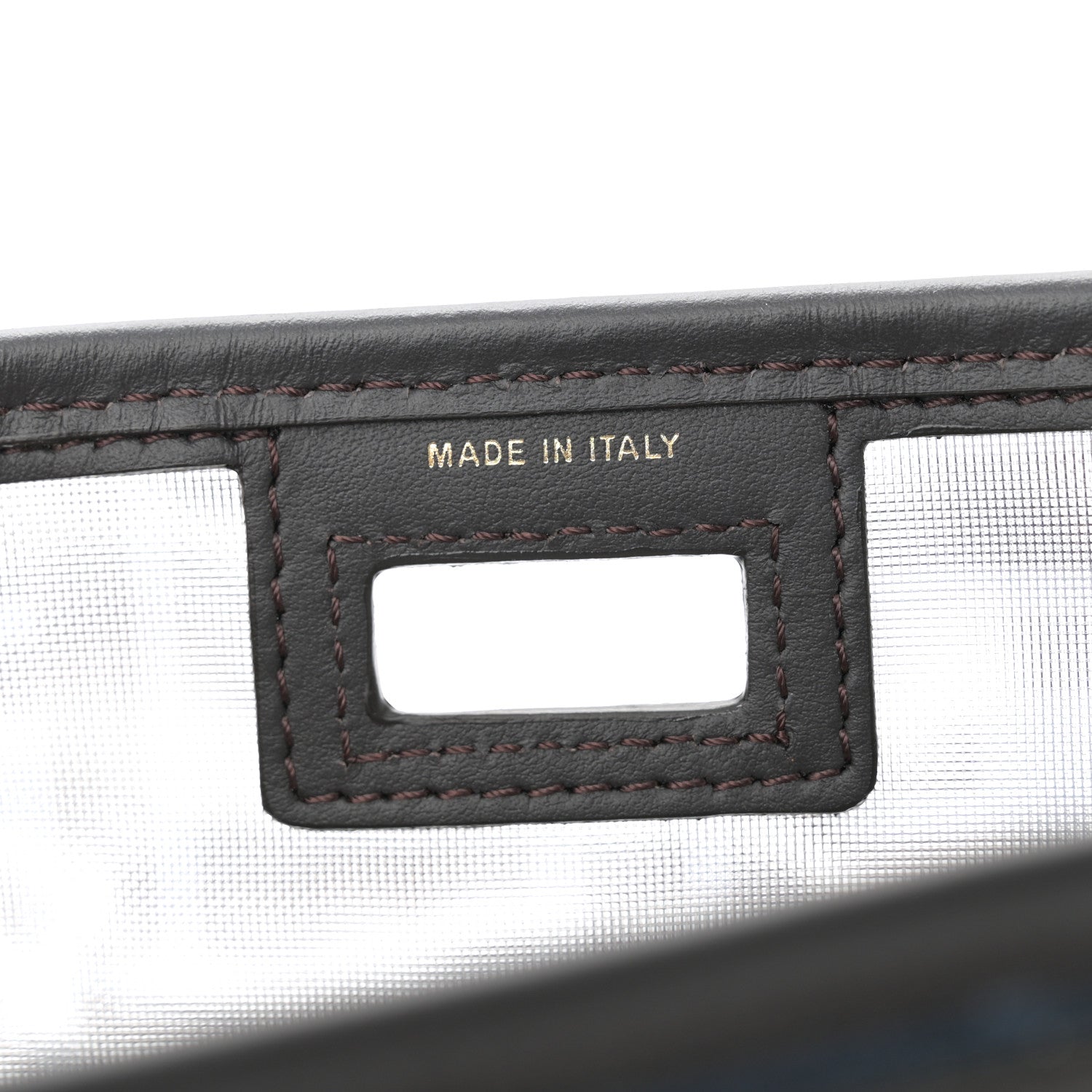 Fendi Mesh Vitello Century FF 1974 Mini Peekaboo Defender Cover Azzurro Black Ebano 6 of 10