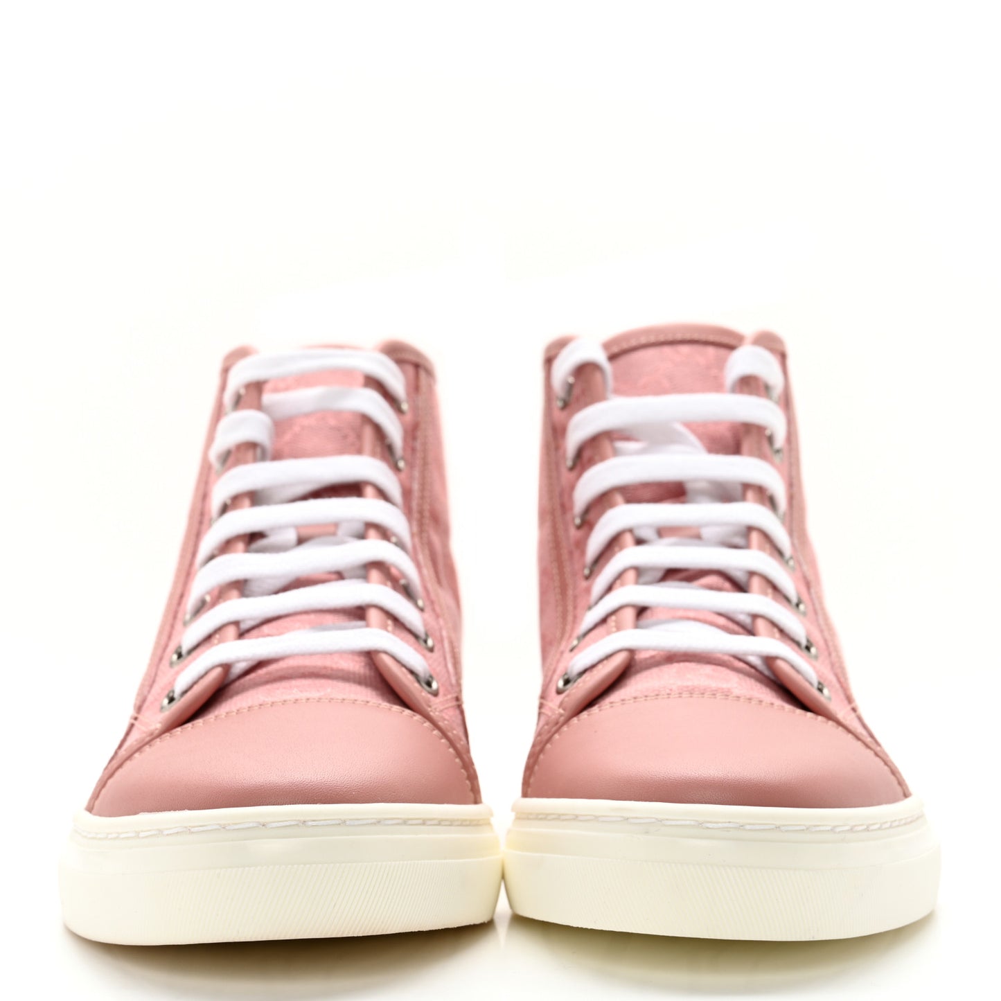 Monogram Womens High Top Sneakers 35.5 Pink