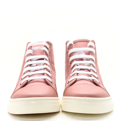 Gucci Monogram Womens High Top Sneakers 35.5 Pink 2 of 11