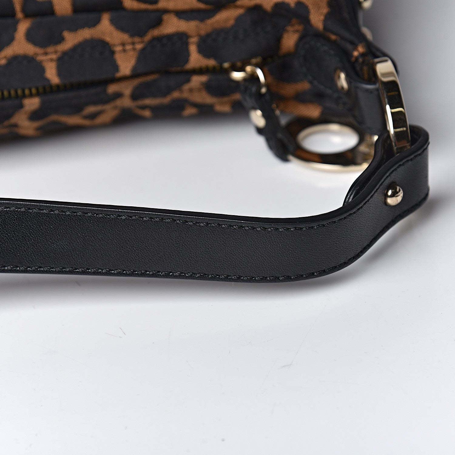 Fendi Jacquard Leopard Print Chef Hobo Tobacco 11 of 14