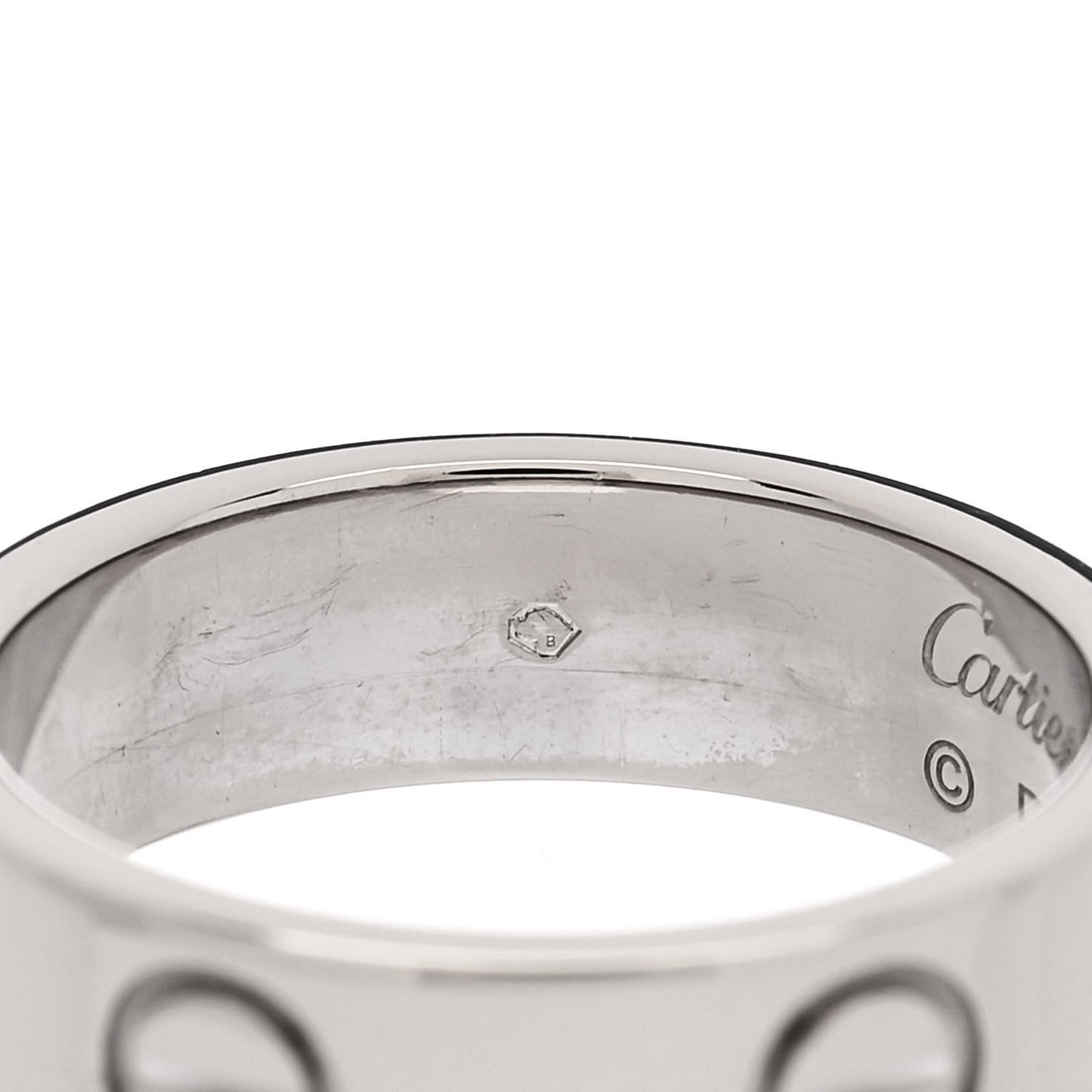 18K White Gold 5.5mm LOVE Ring 50 5.25