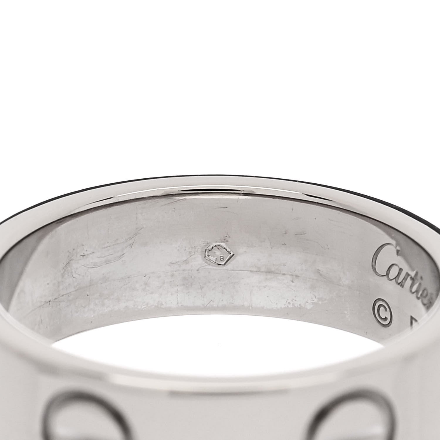 Cartier 18K White Gold 5.5mm LOVE Ring 50 5.25 5 of 5
