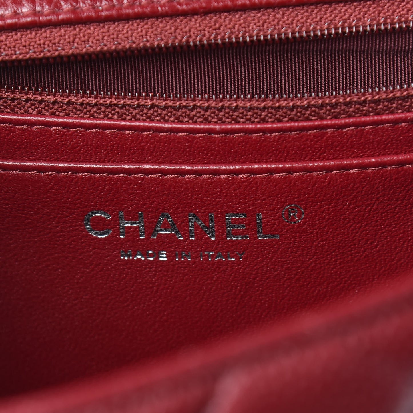 Caviar Quilted Jumbo Single Flap Dark Red