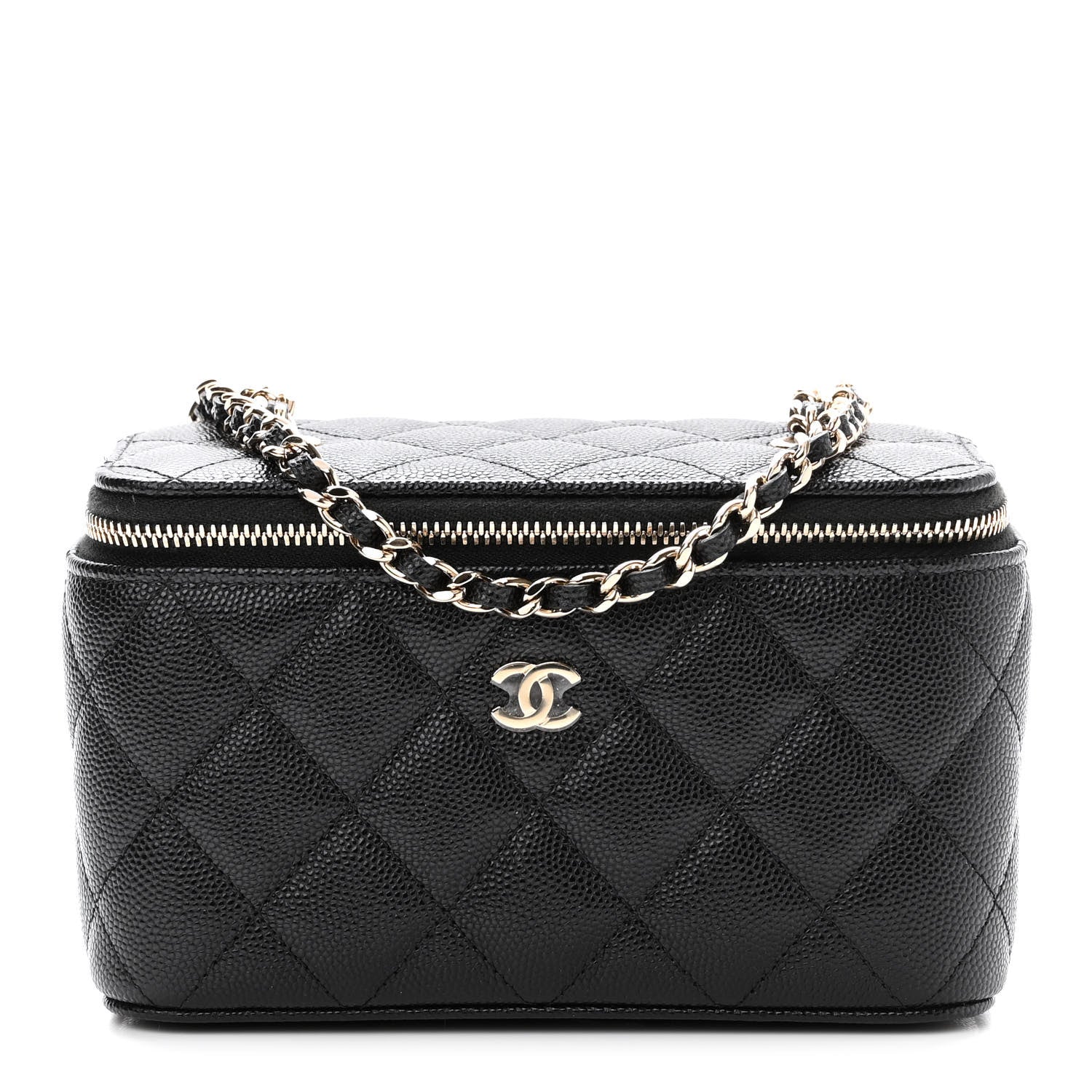 Chanel Caviar Quilted Small Vanity Case With Chain Black 1 of 11