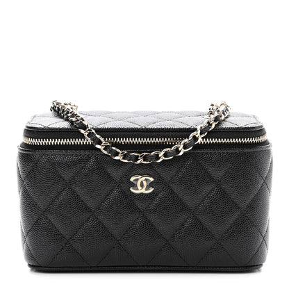Chanel Caviar Quilted Small Vanity Case With Chain Black 1 of 11