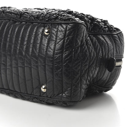 Chanel Lambskin Astrakan Bowler Black 7 of 10