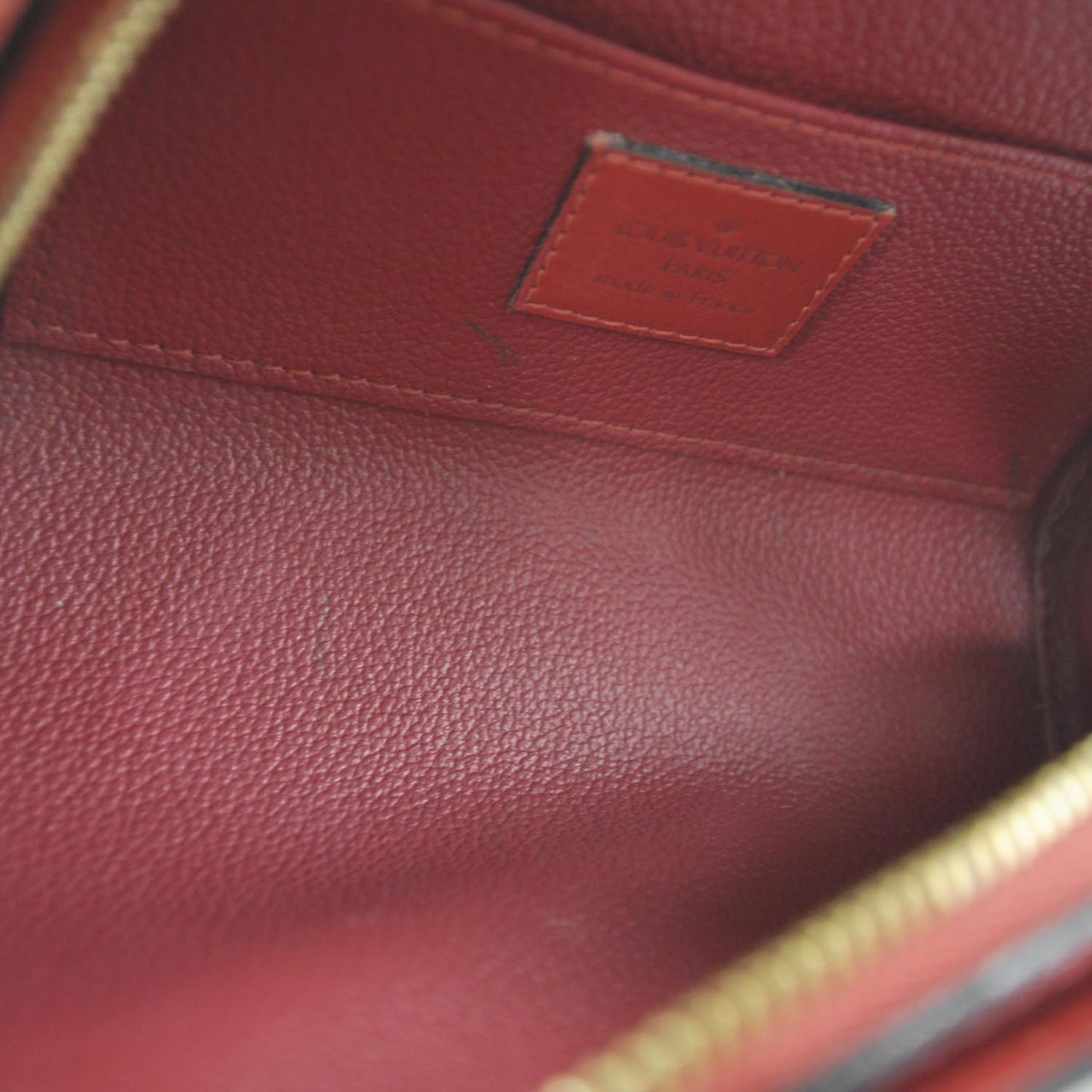 Epi Dauphine Cosmetic Pouch Red