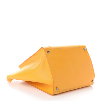 Celine Grained Calfskin Medium Phantom Luggage Saffron 3 of 8