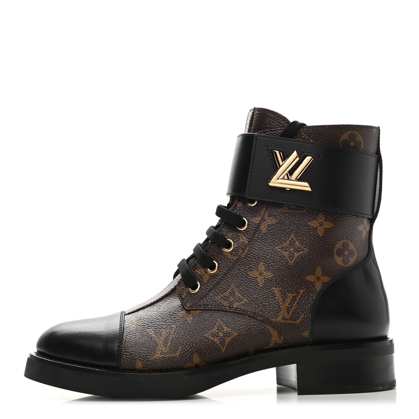 Calfskin Monogram Wonderland Flat Ranger Boots 39 Black