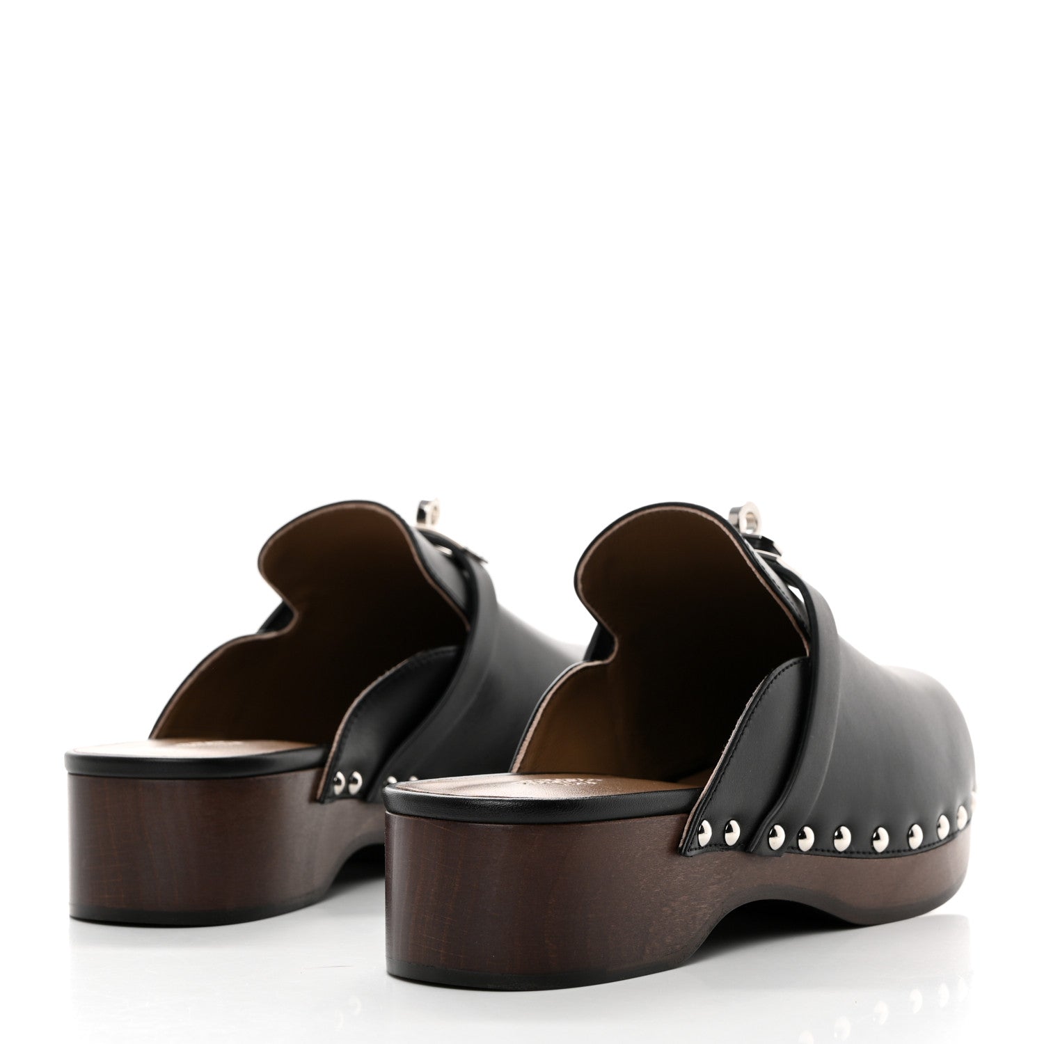 Hermes Calfskin Carlotta Mules 37 Black 4 of 9