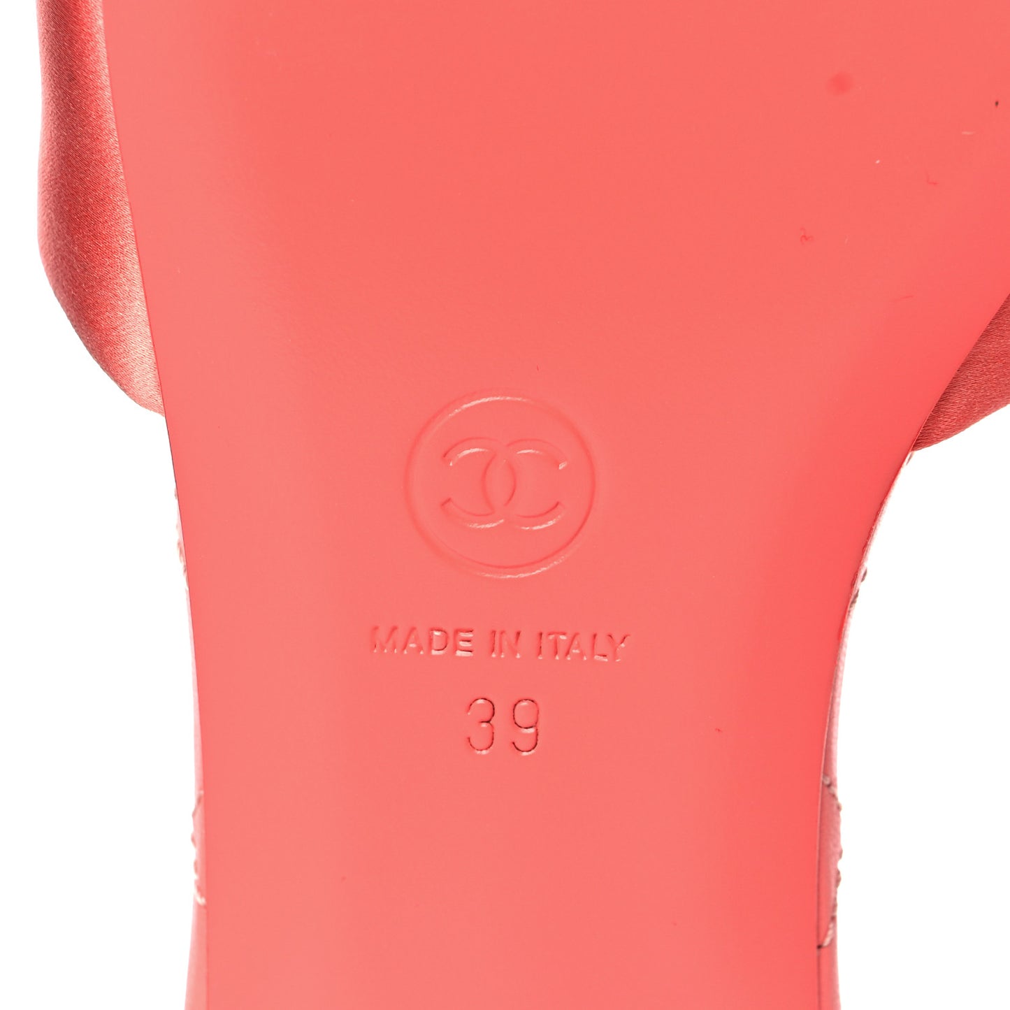 Satin Mule Sandals 38 Pink