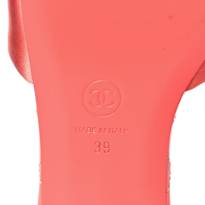 Chanel Satin Mule Sandals 38 Pink 6 of 8