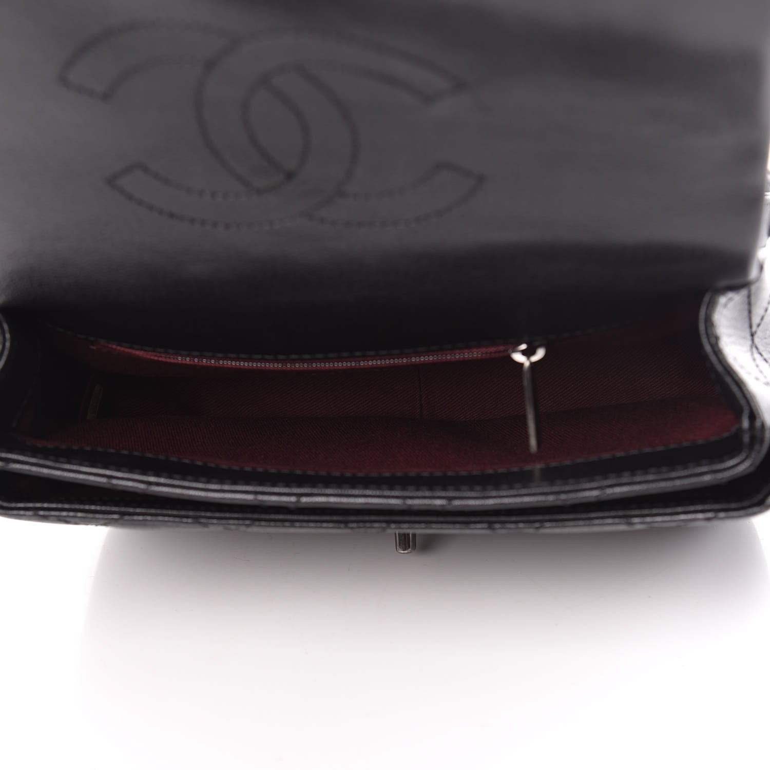 Chanel Shiny Goatskin Quilted Small Double Carry Waist Chain Flap Black 8 of 12