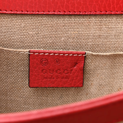 Gucci Dollar Calfskin Small Interlocking G Shoulder Bag Red 6 of 17