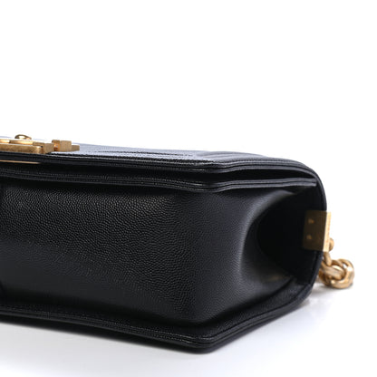 Chanel Caviar Chevron Quilted Medium Boy Flap Black 8 of 8