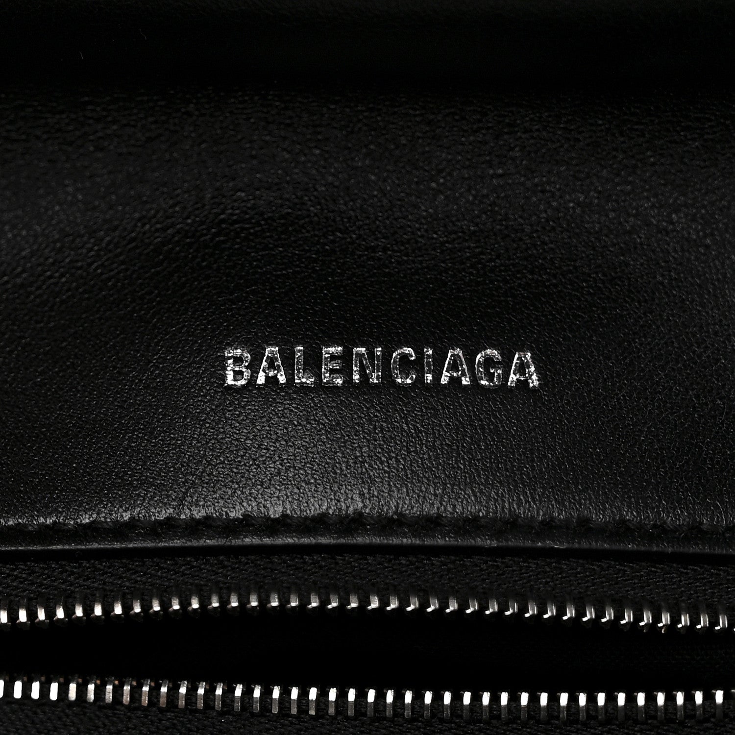 Balenciaga Nappa Calfskin Quilted Touch B Puffy Clutch Black 6 of 10