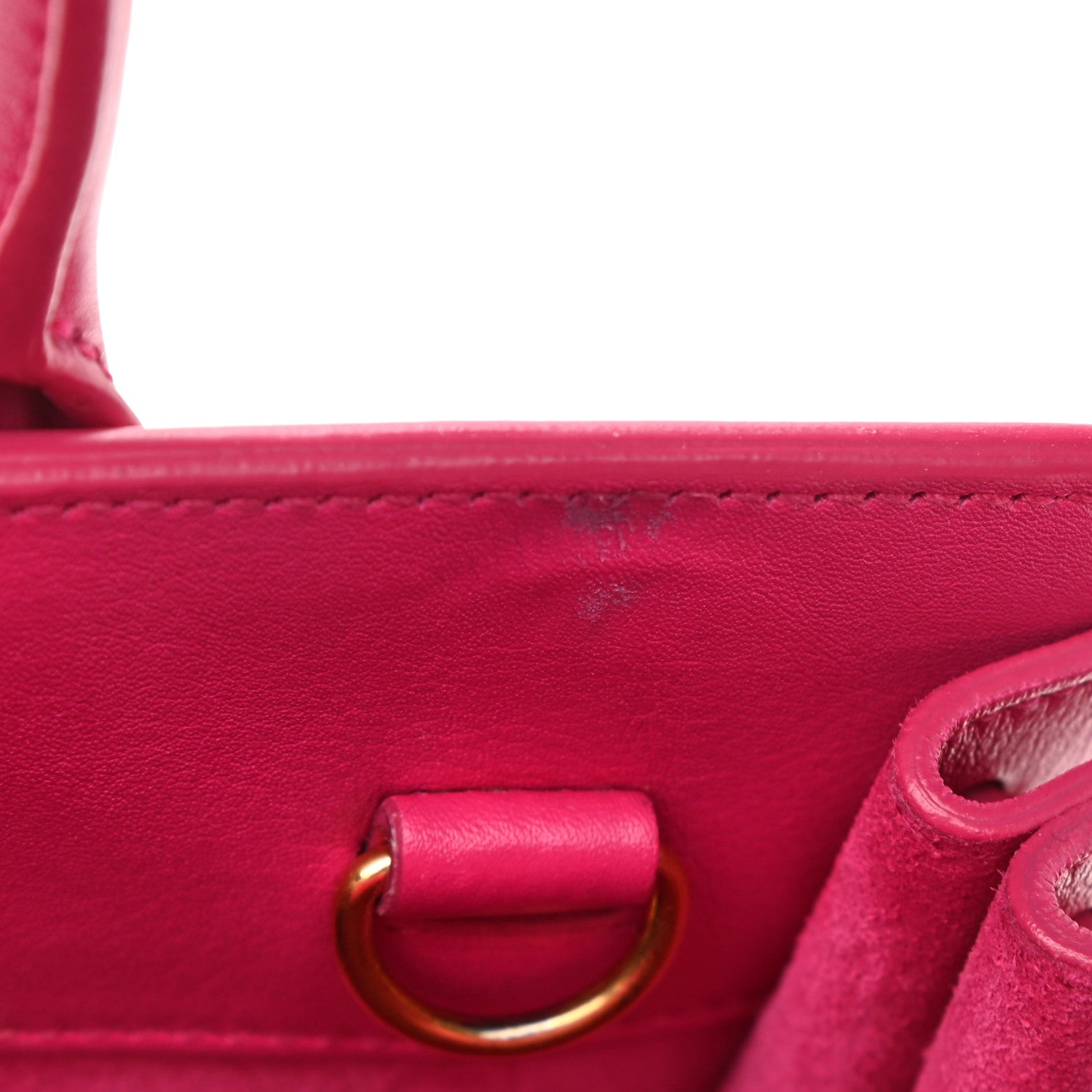 Saint Laurent Calfskin Nano Sac De Jour Lipstick Fuchsia 10 of 11