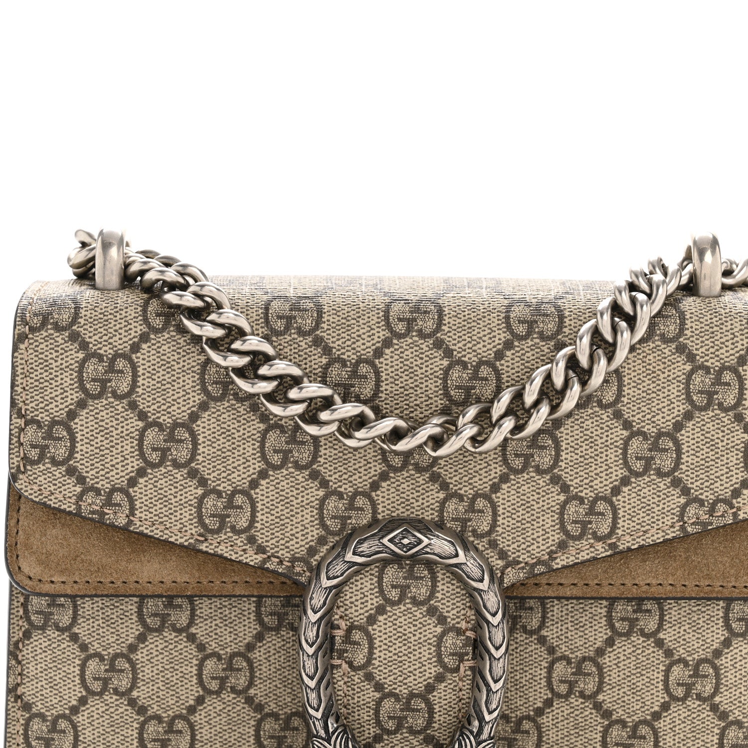 Gucci GG Supreme Monogram Mini Dionysus Shoulder Bag Taupe 8 of 11