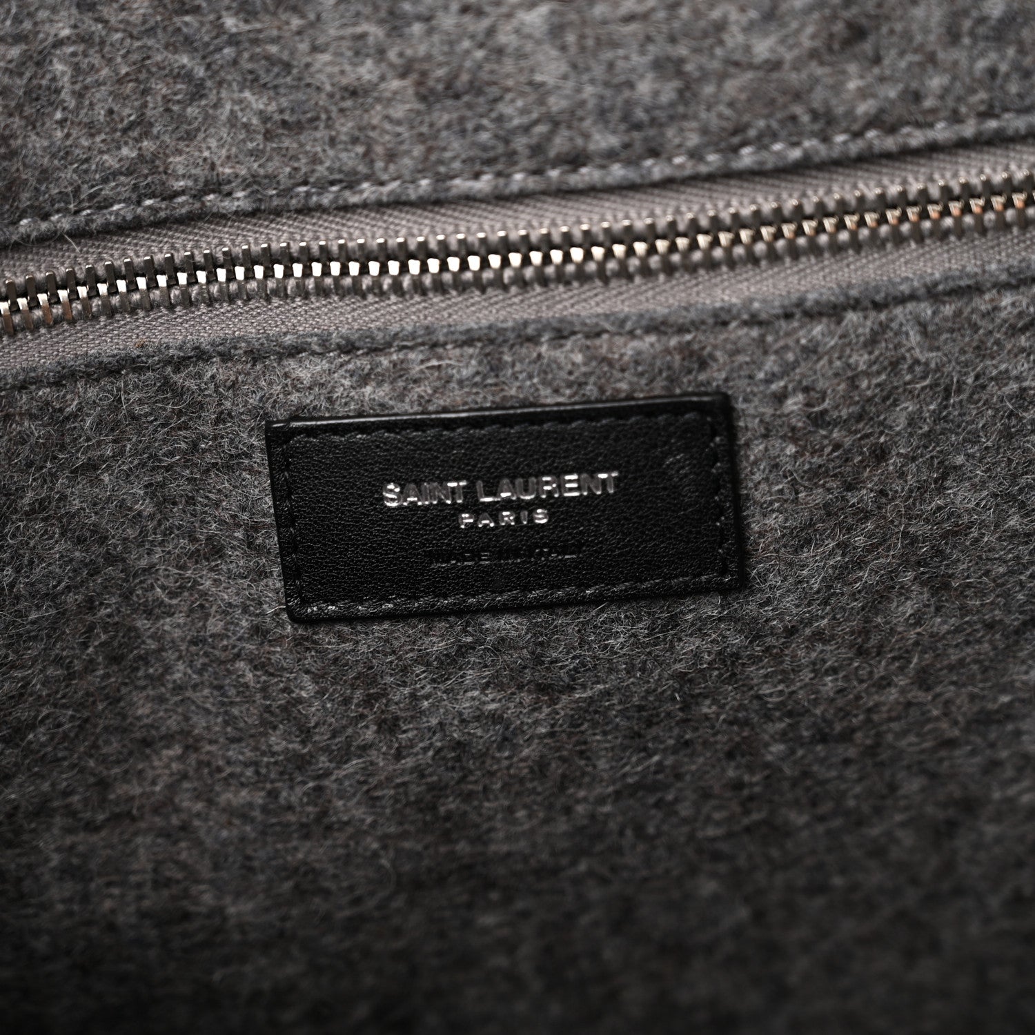 Saint Laurent Wool Calfskin Rive Gauche North South Tote Grey 5 of 7