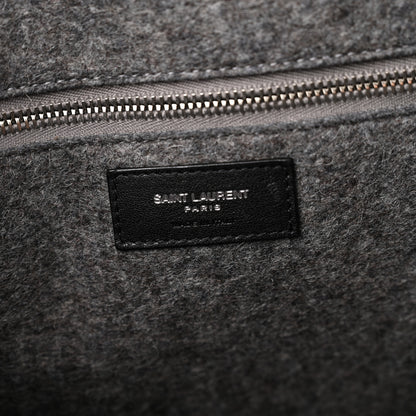 Saint Laurent Wool Calfskin Rive Gauche North South Tote Grey 5 of 7