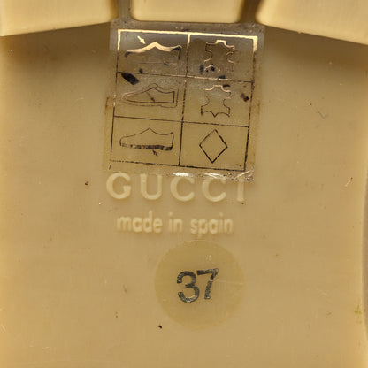 Gucci Nappa Matelasse GG Marmont Platform Espadrille Slide Sandals 37 Black 7 of 10