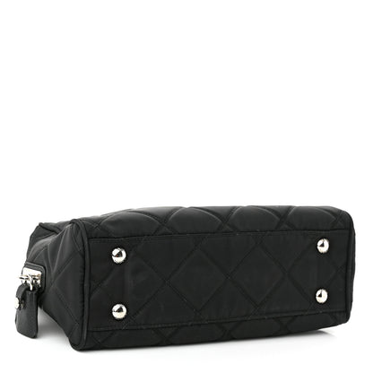 Prada Nylon Tessuto Impuntu Quilted Shoulder Bag Black 4 of 9