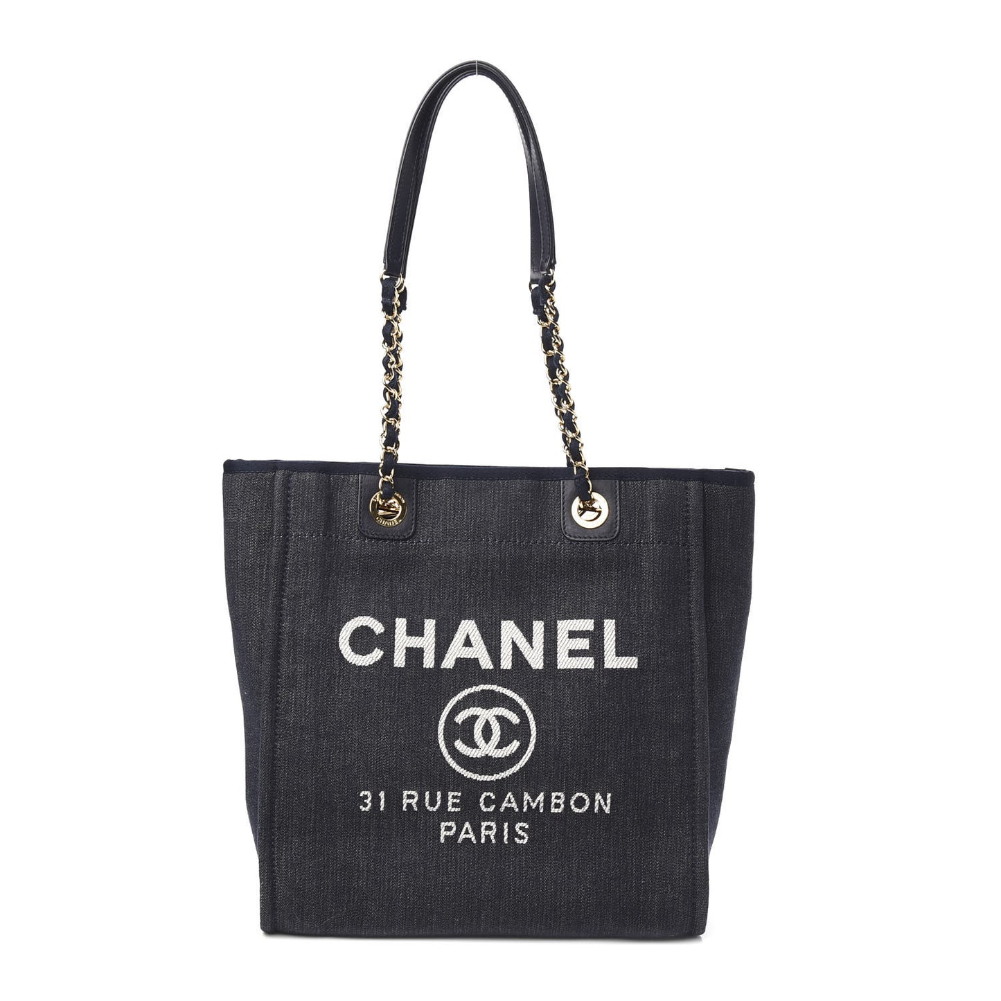 Denim Mini Deauville Tote Dark Blue
