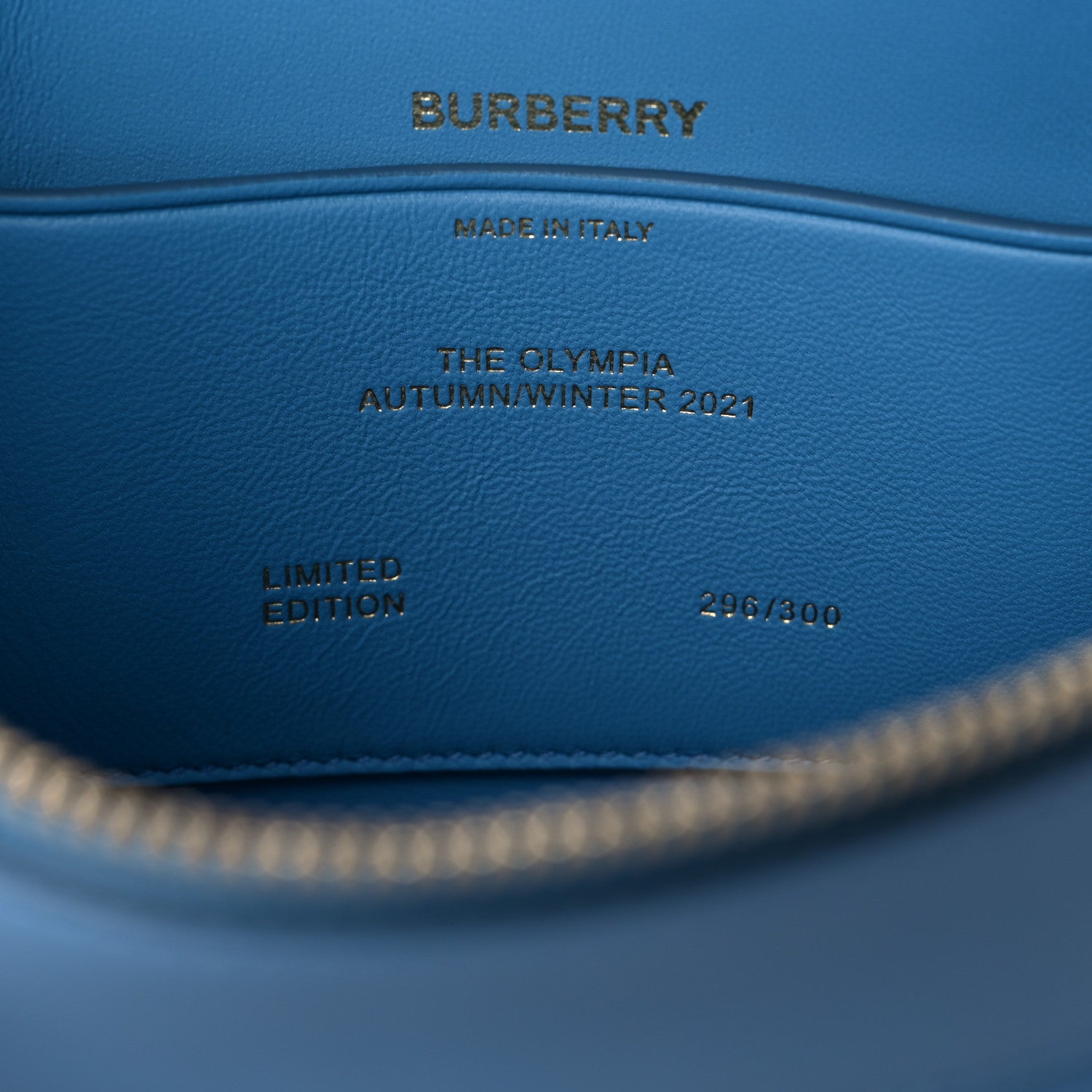 Burberry Lambskin Small Olympia Chain Shoulder Bag Pale Blue 7 of 13