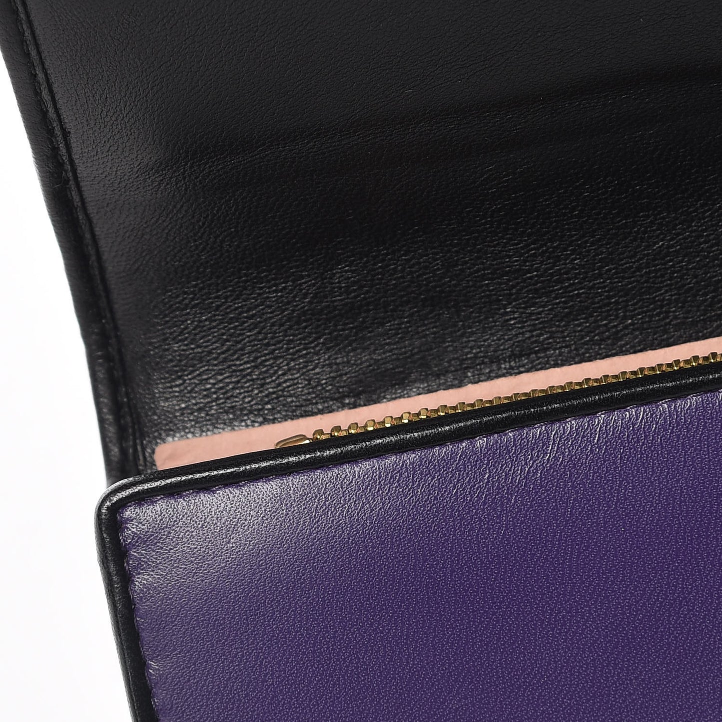 Nappa Matelasse Biker Flap Wallet Viola