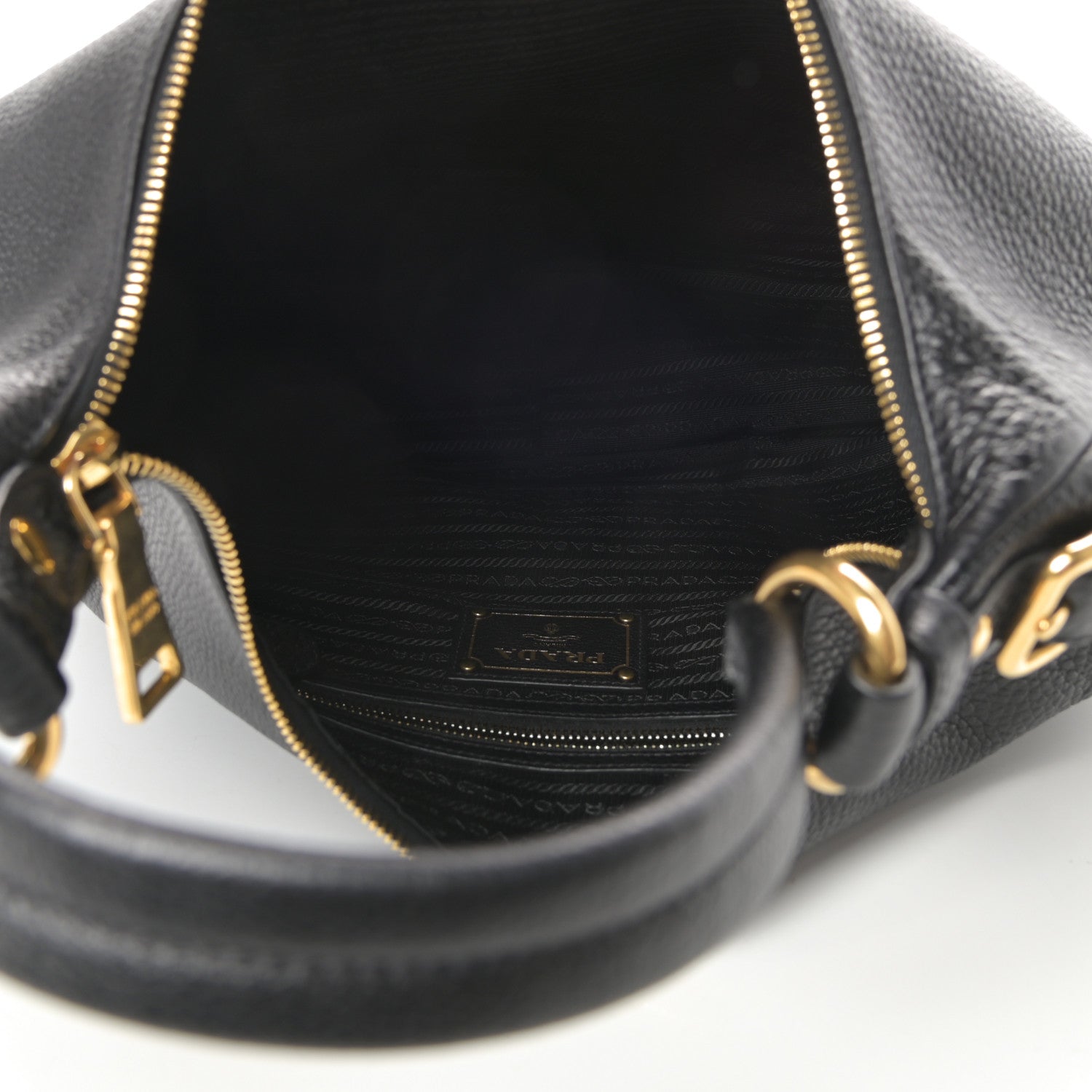 Prada Vitello Daino Hobo Black 5 of 11