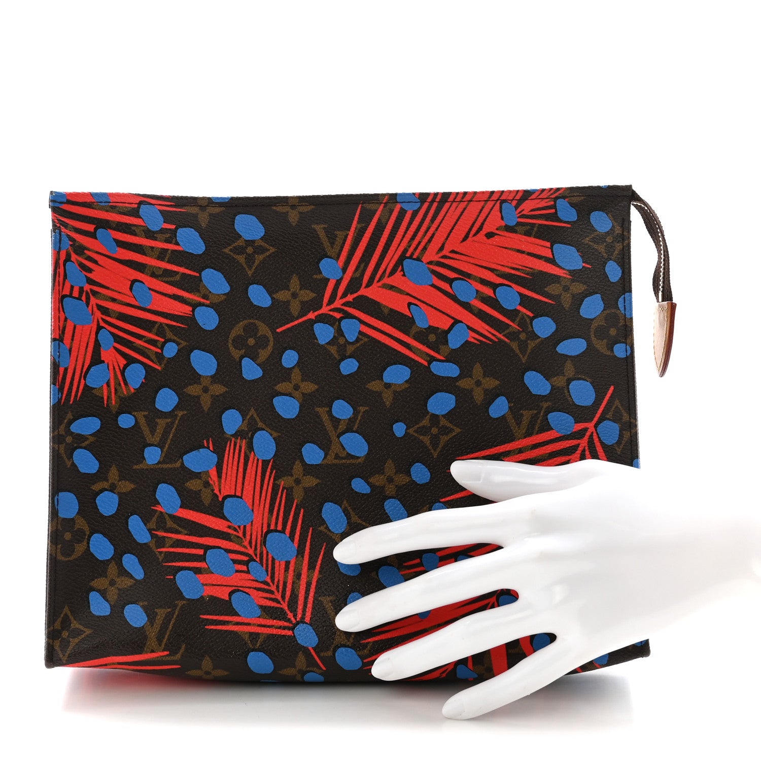 Louis Vuitton Monogram Jungle Dots Toiletry Pouch 26 Coquelicot Denim 2 of 6