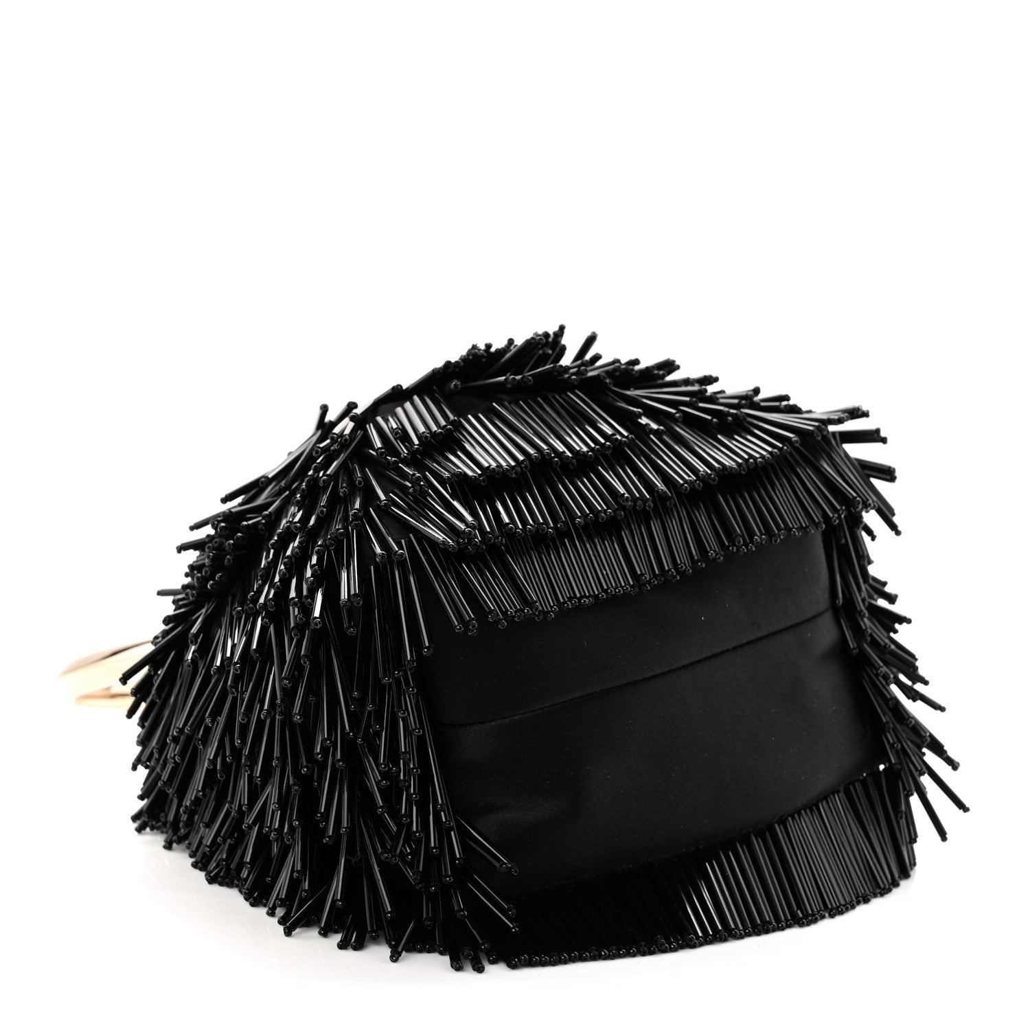 Jimmy Choo Satin Beaded Mini Bon Bon Bag Black 4 of 10