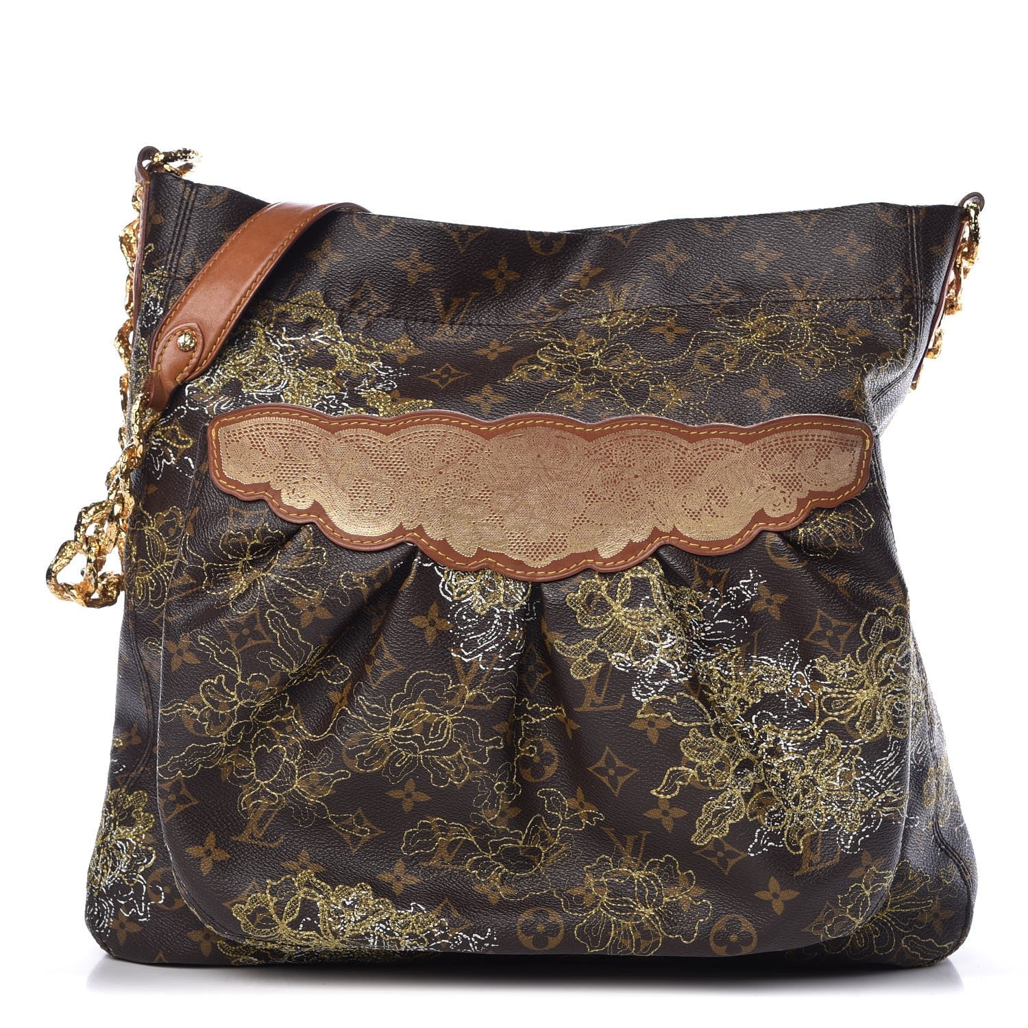 Louis Vuitton Monogram Dentelle Fersen Gold 1 of 9