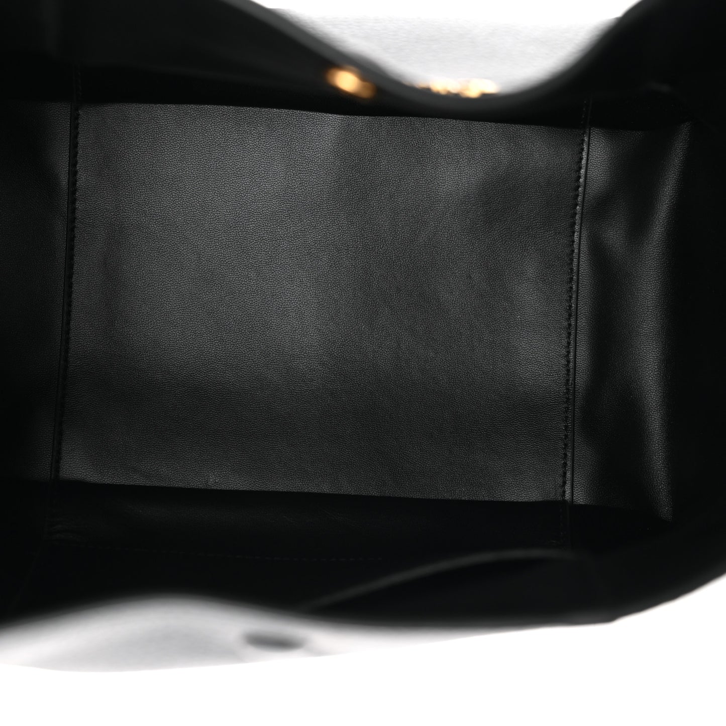 Calfskin Medium Signature Bucket Bag Black